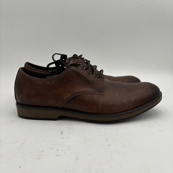 Clarks Men’s 12 Brown Leather Lace Up Casual Plain Hinman Comfort Shoes main image 8